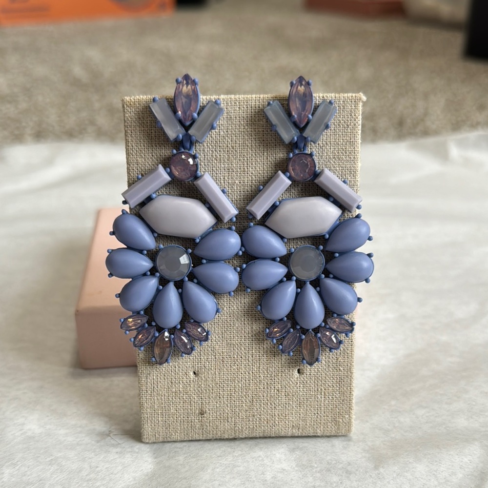 Stella & Dot Heck Yes Statement Earrings- Lavender